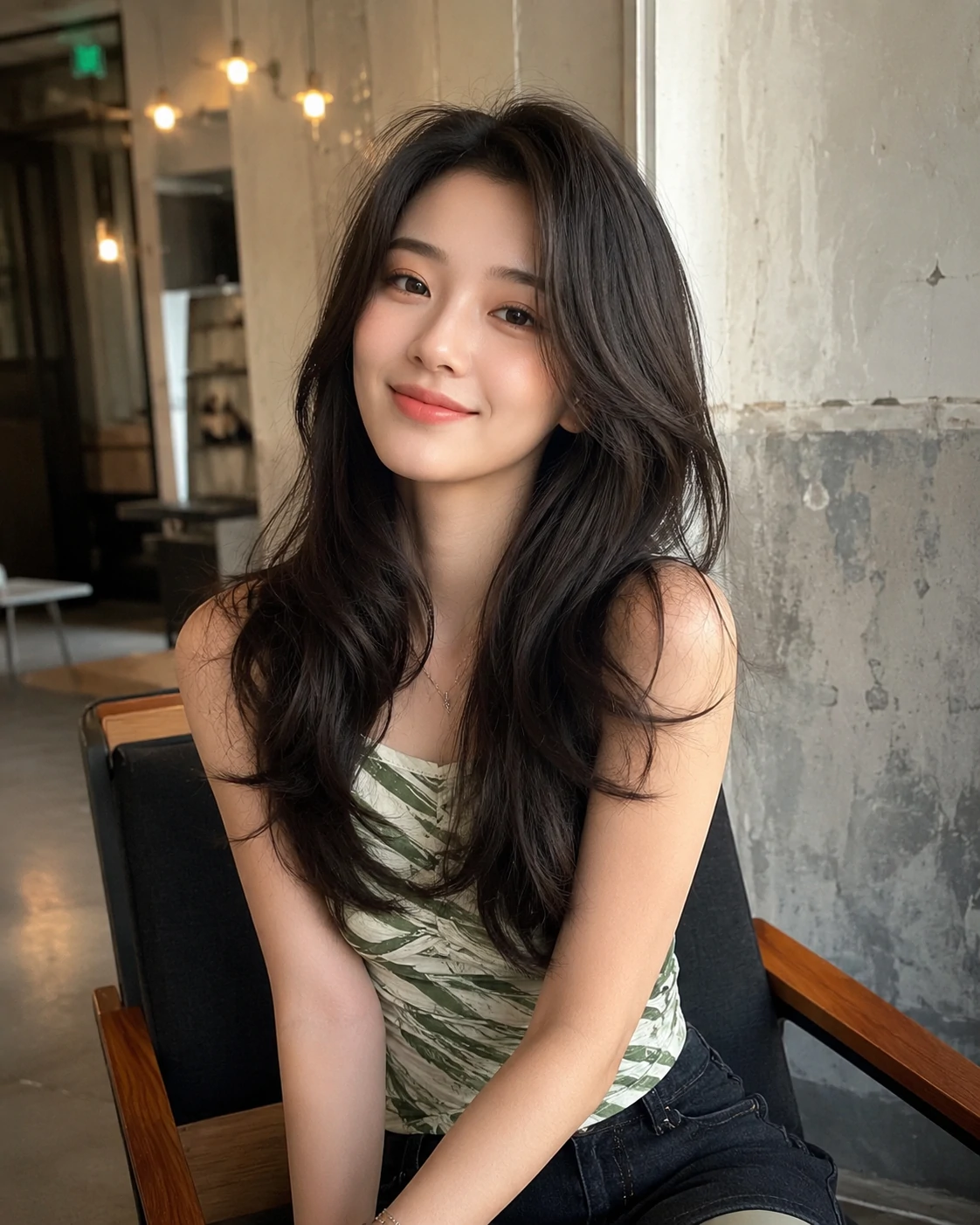 Long layers before and after hairstyle example