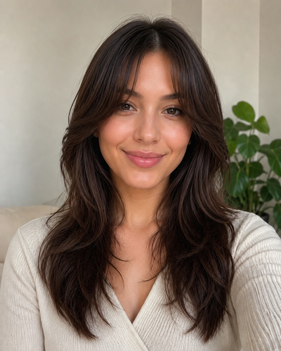 Original selfie for AI hairstyle changer